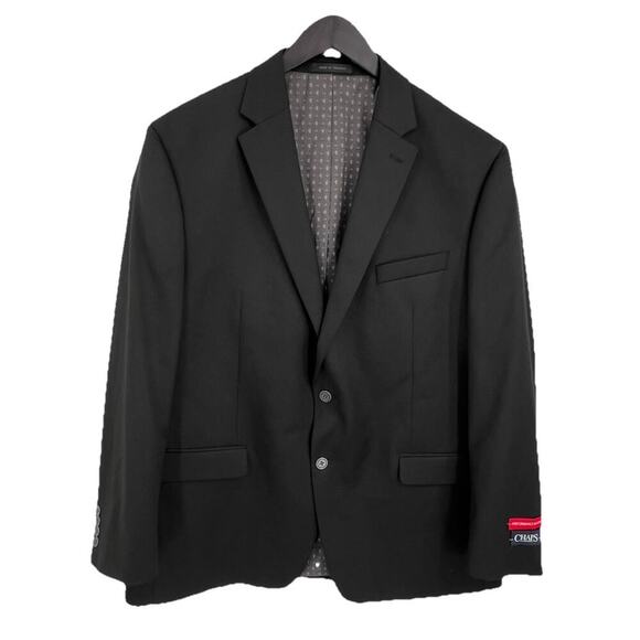 Chaps MENS SIZE 46R Black Performance Series Stretch Single Breast Two Button - Picture 1 of 12